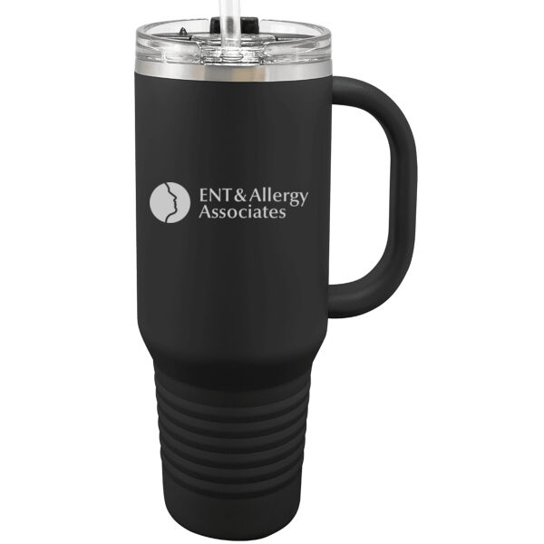   - Premium 32 oz. Travel Mug with Snap Lid & Straw Thumbnail