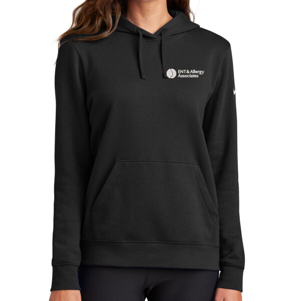    - Women's Club Fleece Sleeve Swoosh Pullover Hoodie Thumbnail