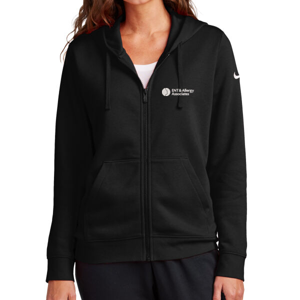    - Women's Club Fleece Sleeve Swoosh Full Zip Hoodie Thumbnail