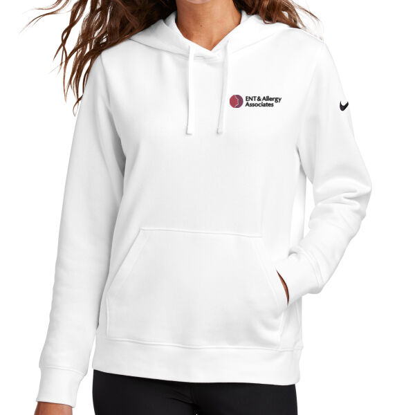    - Women's Club Fleece Sleeve Swoosh Pullover Hoodie Thumbnail