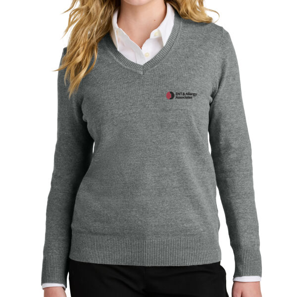   - Women's Easy Care V Neck Sweater Thumbnail